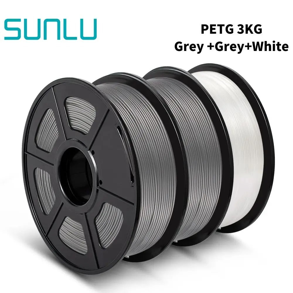 SUNLU PETG 3D Filament 1KG 3 Rolls 1.75mm +/-0.02MM 3D Printing Filament Neatly Wound Filament Vacuum Packing Fast Shipping