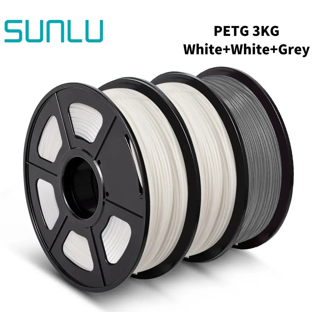 SUNLU PETG 3D Filament 1KG 3 Rolls 1.75mm +/-0.02MM 3D Printing Filament Neatly Wound Filament Vacuum Packing Fast Shipping
