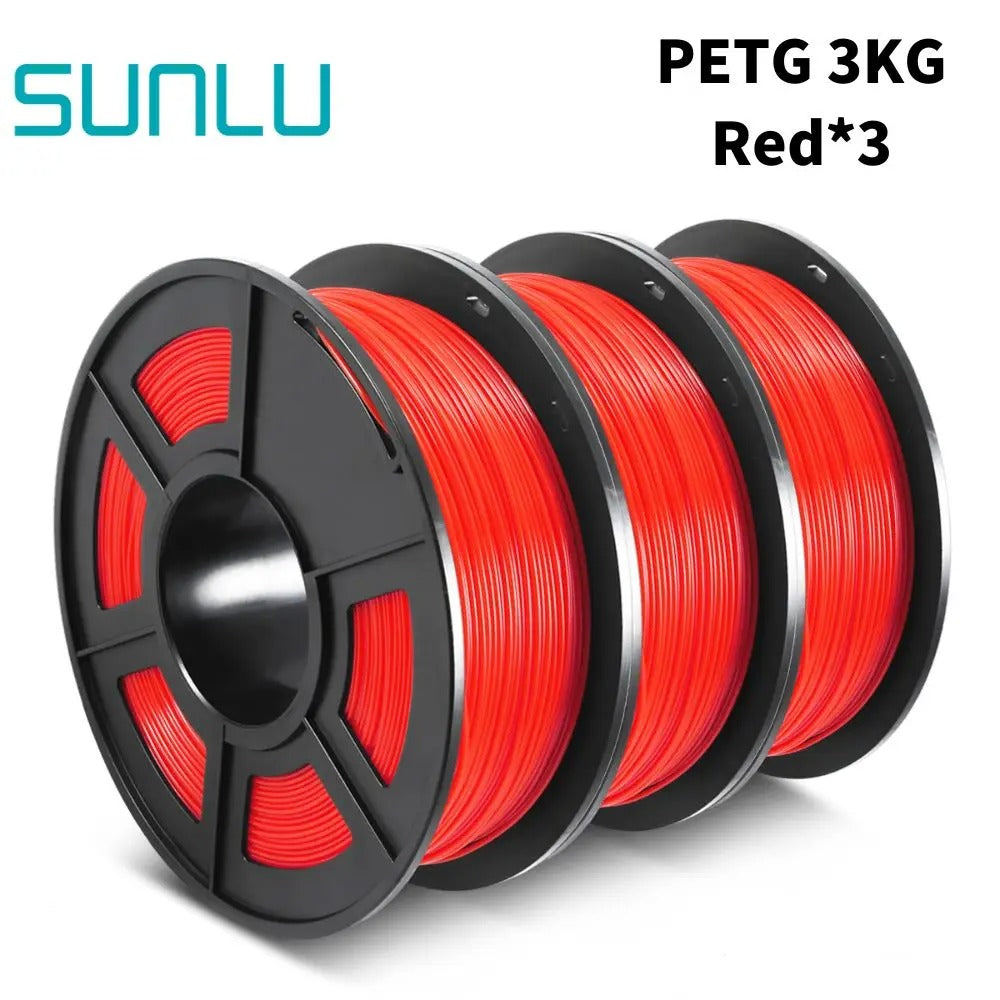 SUNLU PETG 3D Filament 1KG 3 Rolls 1.75mm +/-0.02MM 3D Printing Filament Neatly Wound Filament Vacuum Packing Fast Shipping
