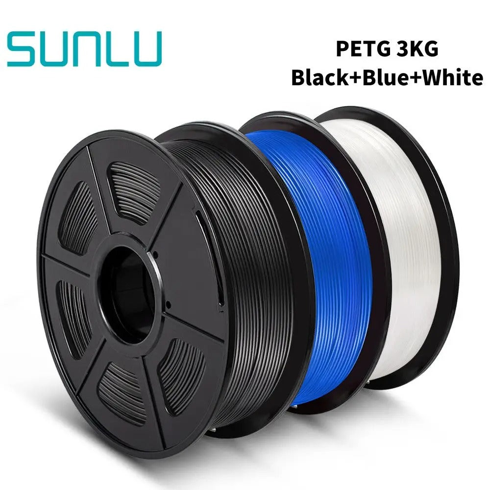 SUNLU PETG 3D Filament 1KG 3 Rolls 1.75mm +/-0.02MM 3D Printing Filament Neatly Wound Filament Vacuum Packing Fast Shipping