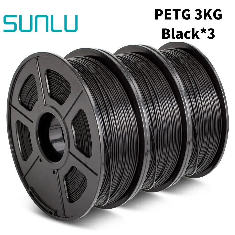 SUNLU PETG 3D Filament 1KG 3 Rolls 1.75mm +/-0.02MM 3D Printing Filament Neatly Wound Filament Vacuum Packing Fast Shipping