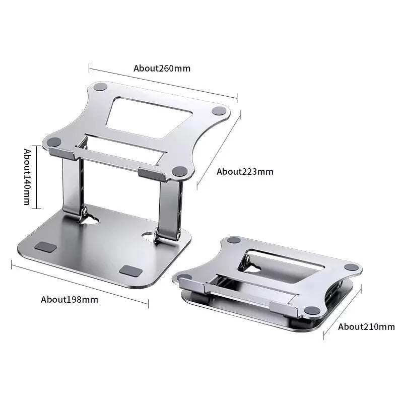 Tablet Stand Adjustable Aluminum Alloy Laptop Tablet up to 17 "Laptop Portable Folding Stand Cooling Stand Support