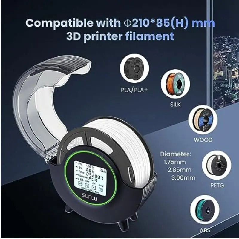 SUNLU 3D Filament Dryer S2 FilaDryer Dry Box S2 Drying Filaments Storage Box Keeping Filament Dry Holder Free 3D Printer Mate