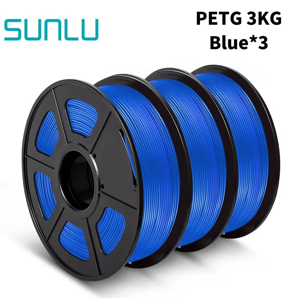 SUNLU PETG 3D Filament 1KG 3 Rolls 1.75mm +/-0.02MM 3D Printing Filament Neatly Wound Filament Vacuum Packing Fast Shipping