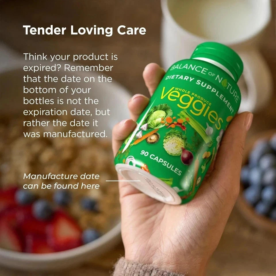 2 Pack, 180 Fruits and 180 Veggies Whole Food Supplement with Superfood Sealed