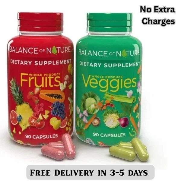 2 Pack, 180 Fruits and 180 Veggies Whole Food Supplement with Superfood Sealed